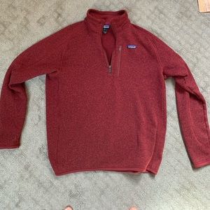 Patagonia pull over sweater with front zipper